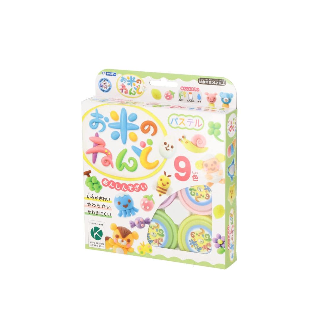 粘土 お米 通販 9色 セット ねんど 米 安全 知育玩具 知育 玩具 おもちゃ 教育 おこめねんど こども 子供 子ども キッズ 幼児 工作 ままごと パステル ・