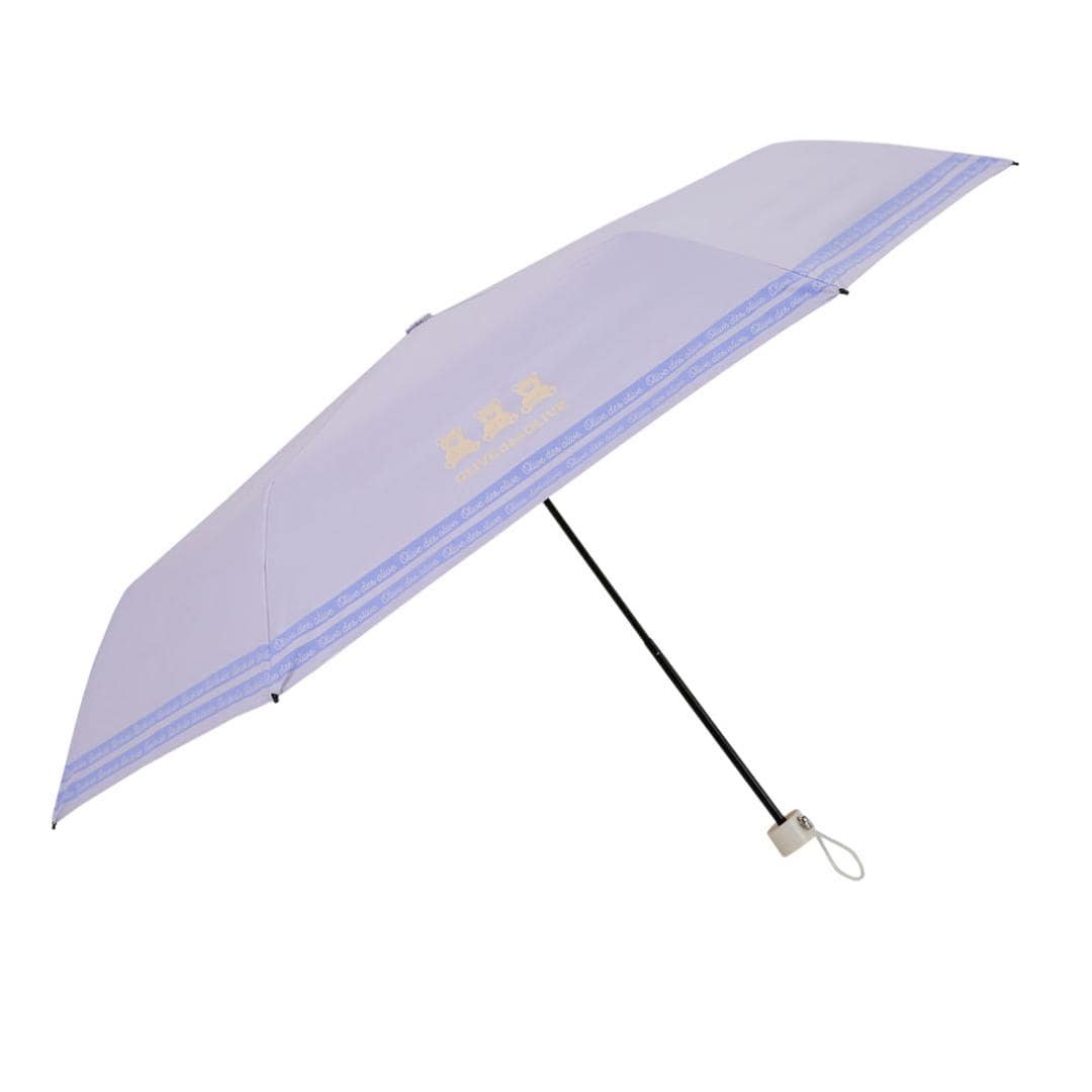 OLIVE des OLIVE 傘 オリーブデオリーブ 通販 折りたたみ傘 55cm 晴雨兼用傘 日傘 遮光 UVカット 折り畳み傘 かさ カサ キッズ 子供 小学生 中学生 通学 女の子 女子 置き傘 おしゃれ かわいい オシャレ 可愛い ブランド 子ども傘 ベアー/パープル ・