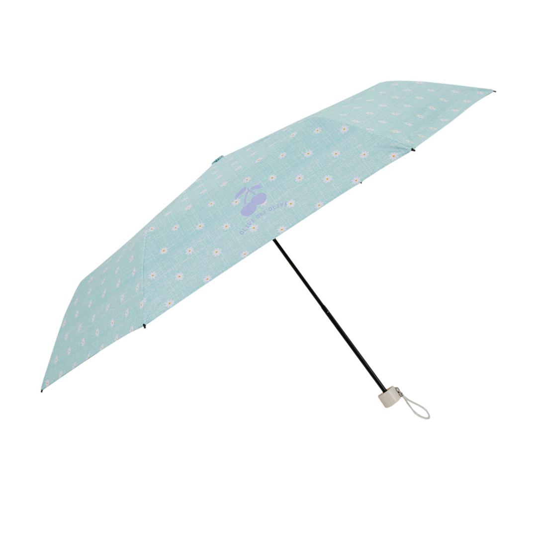 OLIVE des OLIVE 傘 オリーブデオリーブ 通販 折りたたみ傘 55cm 晴雨兼用傘 日傘 遮光 UVカット 折り畳み傘 かさ カサ キッズ 子供 小学生 中学生 通学 女の子 女子 置き傘 おしゃれ かわいい オシャレ 可愛い ブランド 子ども傘 チェリー/ミント ・