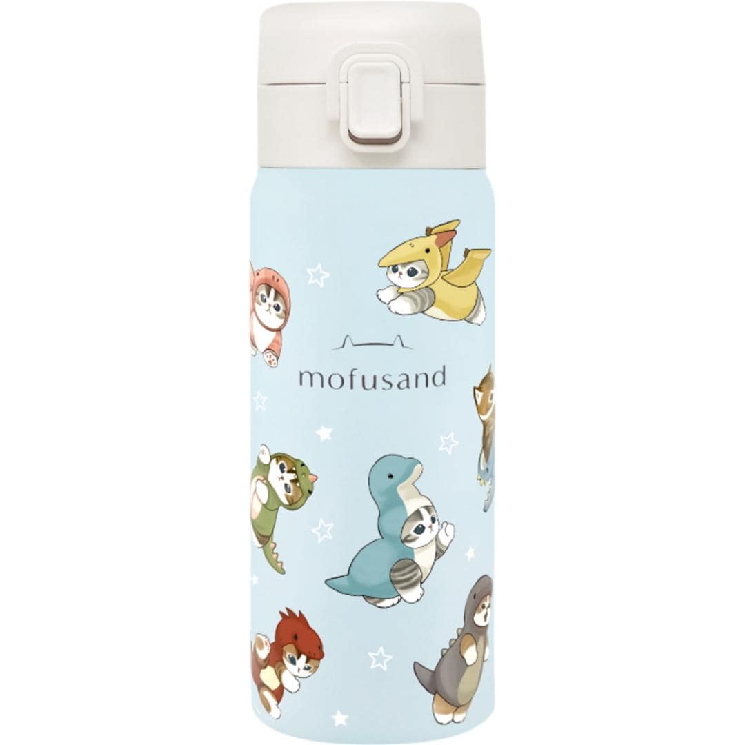 水筒 ワンタッチ かわいい 350ml 通販 ステンレスボトル ワンプッシュボトル マグボトル ステンレス水筒 直飲み水筒 キャラクター おしゃれ ステンレス 直飲み キッズ 子ども 子供 こども 小学生 スポーツ 保冷 通学 中学生 大人 通勤 子供用水筒 かいじゅうにゃん/総柄 ・