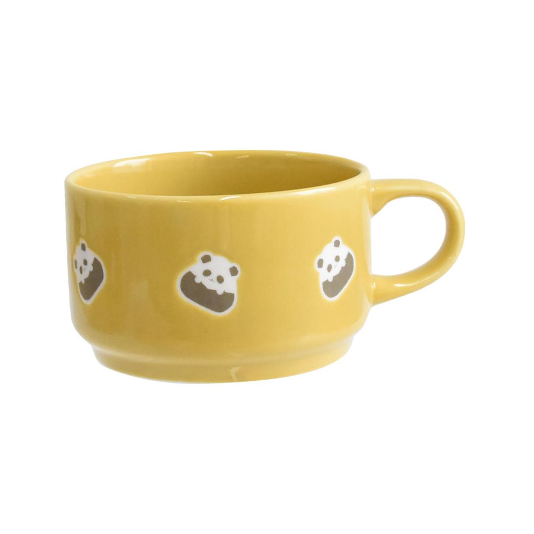 ぎゅっとおにぎりさん スープマグ 通販 おしゃれ 食器 スープカップ マグカップ コップ 洋食器 かわいい 可愛い カップ 陶器 マグ スープマグカップ スープボウル スープ 持ち手 キッチン ギフト オシャレ 贈り物 キッチン用品 パンダ ・