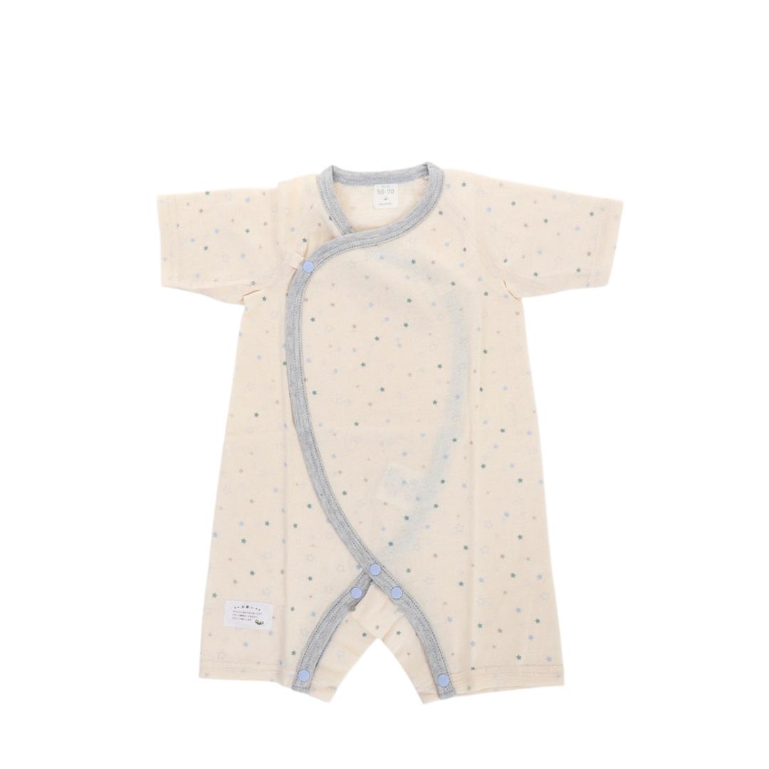 育児工房 オーガニック コンビオール ベビー 通販 日本製 コンビ肌着 肌着 綿 コットン オーガニックコンビオール ベビー服 吊天竺 つりてんじつ 快適 赤ちゃん 出産祝い プレゼント 贈り物 ギフト 着心地が良い かわいい 可愛い ベビーウェア ベビーグッズ ブルー ・