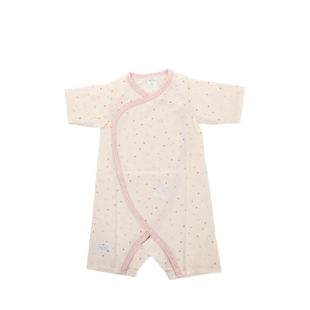 育児工房 オーガニック コンビオール ベビー 通販 日本製 コンビ肌着 肌着 綿 コットン オーガニックコンビオール ベビー服 吊天竺 つりてんじつ 快適 赤ちゃん 出産祝い プレゼント 贈り物 ギフト 着心地が良い かわいい 可愛い ベビーウェア ベビーグッズ ピンク ・