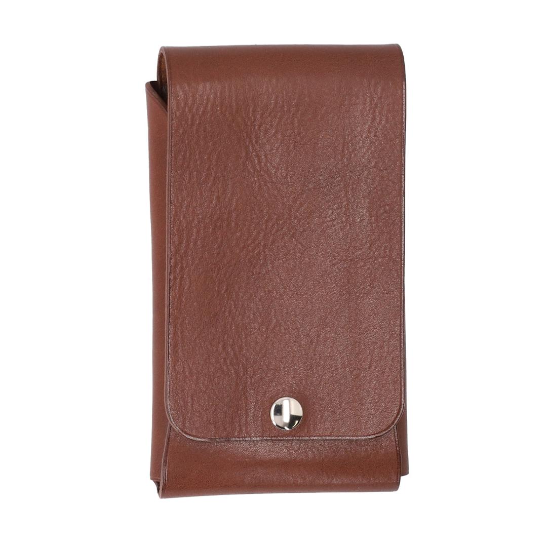 スマホポーチ シザーポーチ 日本製 通販 ベルトポーチ マルチ メンズ スマホ入れ レザー 本革 牛革 レザーポーチ 縦型 ポーチ おしゃれ スリム 薄い トリマー ワークポーチ シンプル カジュアル 無地 美容師 シザーケース はさみ 散髪 ハサミ コンパクト DBROWN ・