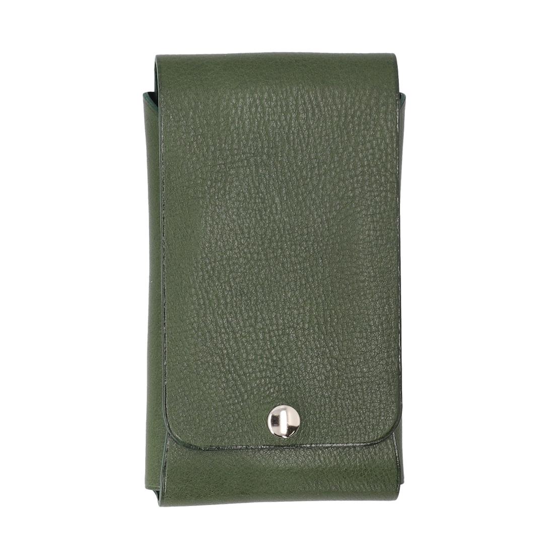 スマホポーチ シザーポーチ 日本製 通販 ベルトポーチ マルチ メンズ スマホ入れ レザー 本革 牛革 レザーポーチ 縦型 ポーチ おしゃれ スリム 薄い トリマー ワークポーチ シンプル カジュアル 無地 美容師 シザーケース はさみ 散髪 ハサミ コンパクト GREEN ・