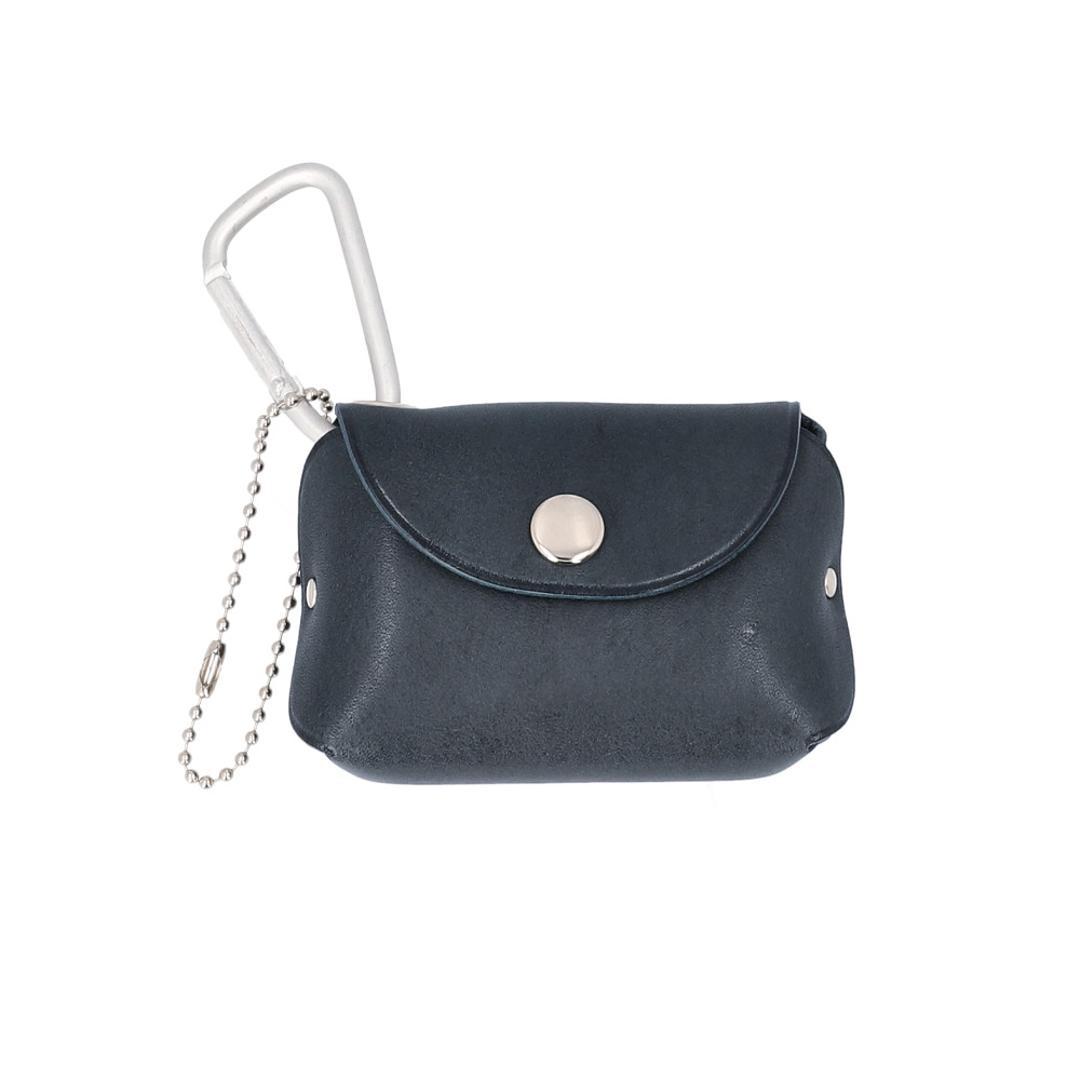 キーケース 本革 牛革 ミニ 通販 コインケース キーホルダー 小銭入れ ミニケース 小物入れ スマートキーケース ケース 小さい 小さめ 可愛い 持ち手付 取り外し可能 カラビナ レザー アールシーエル R.C.L スマートキー カード コンパクト 収納 ネイビー ・