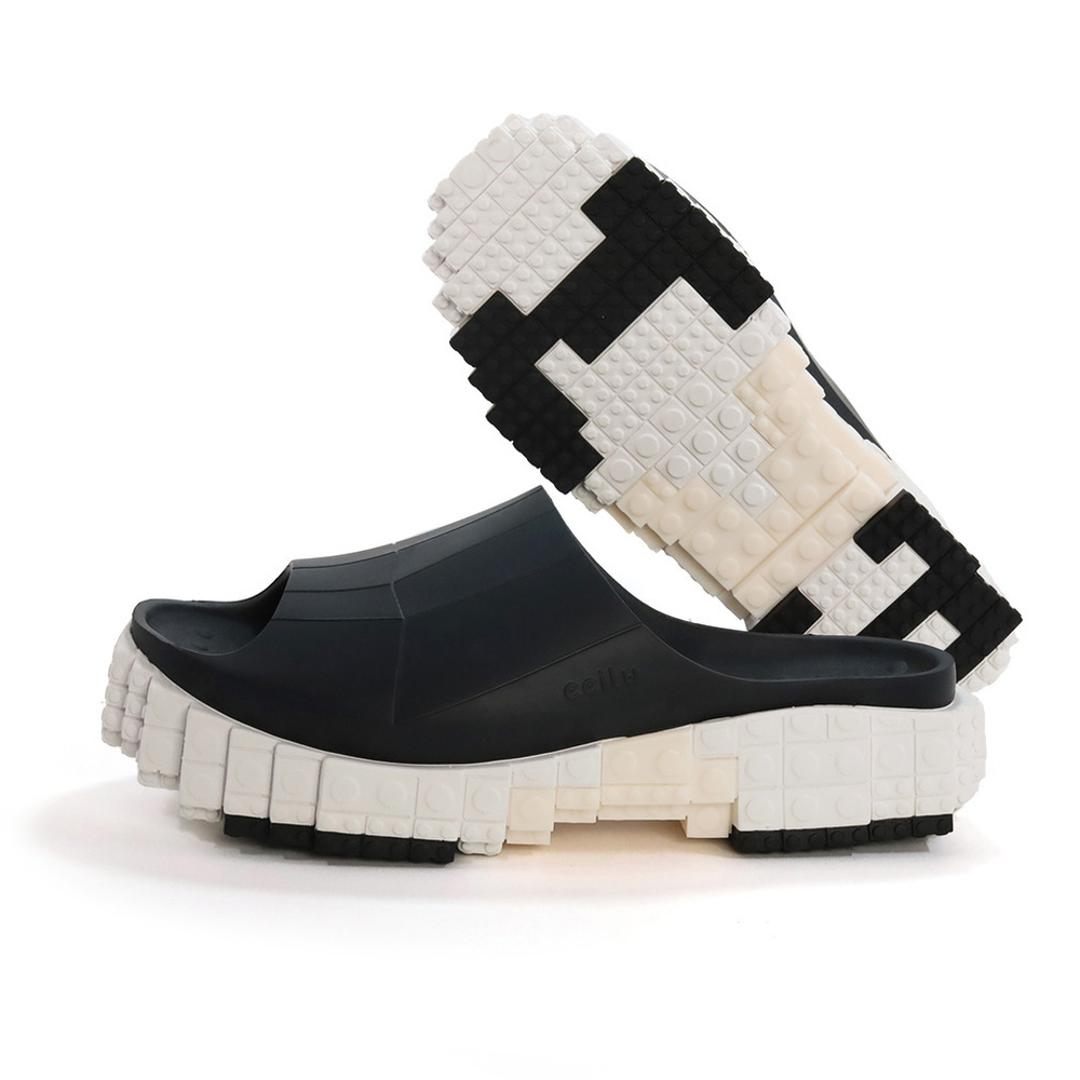 ccilu チル サンダル 厚底 通販 室内履き 外履き メンズサンダル レディースサンダル 厚底サンダル 軽い 軽量 疲れにくい 衝撃吸収 防滑 メンズ レディース 男女兼用 春 夏 PANTOO FOREST XP ユニセックス BLACK/Z-WHT 23cm