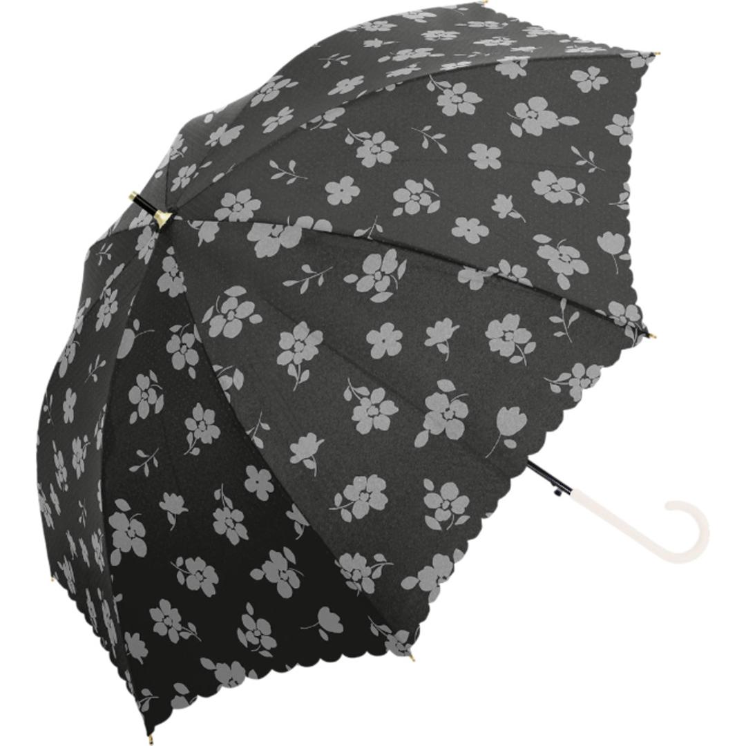 Nakatani 日傘 通販 晴雨兼用傘 長傘 ジャンプ傘 傘 レディース かさ カサ アンブレラ Parasol 58cm UVカット 中谷 ナカタニ ブラックコーティング レイングッズ 大人 可愛い かわいい おしゃれ フリージア/ブラック ・
