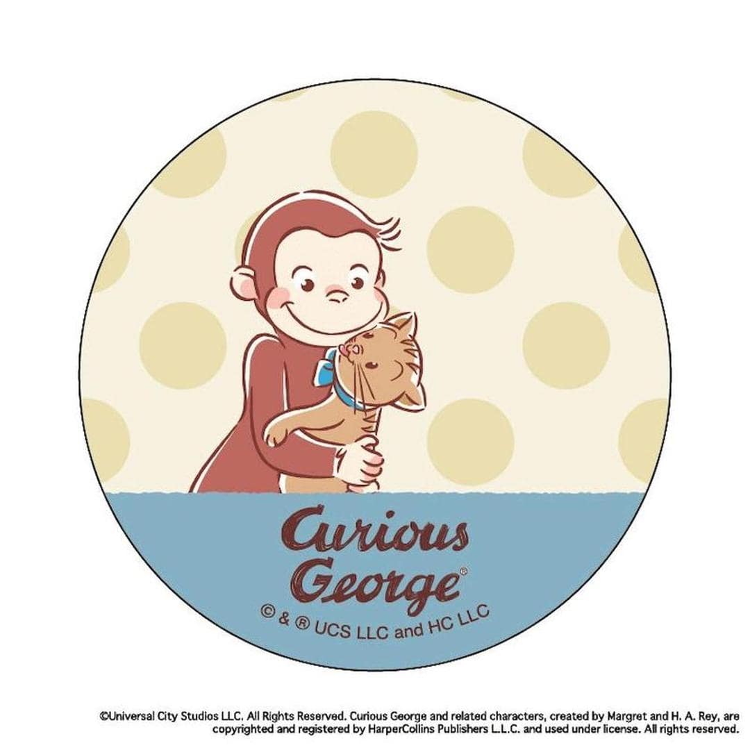 おさるのジョージ グッズ 通販 Curious George 缶バッジ まじかる百貨店缶バッジ 4947864052836 おさるのジョージ01 缶バッチ カンバッジ カンバッチ キャラクター かわいい おしゃれ 可愛い ひとまねこざる レンチキュラー オシャレ おさるのジョージ ・
