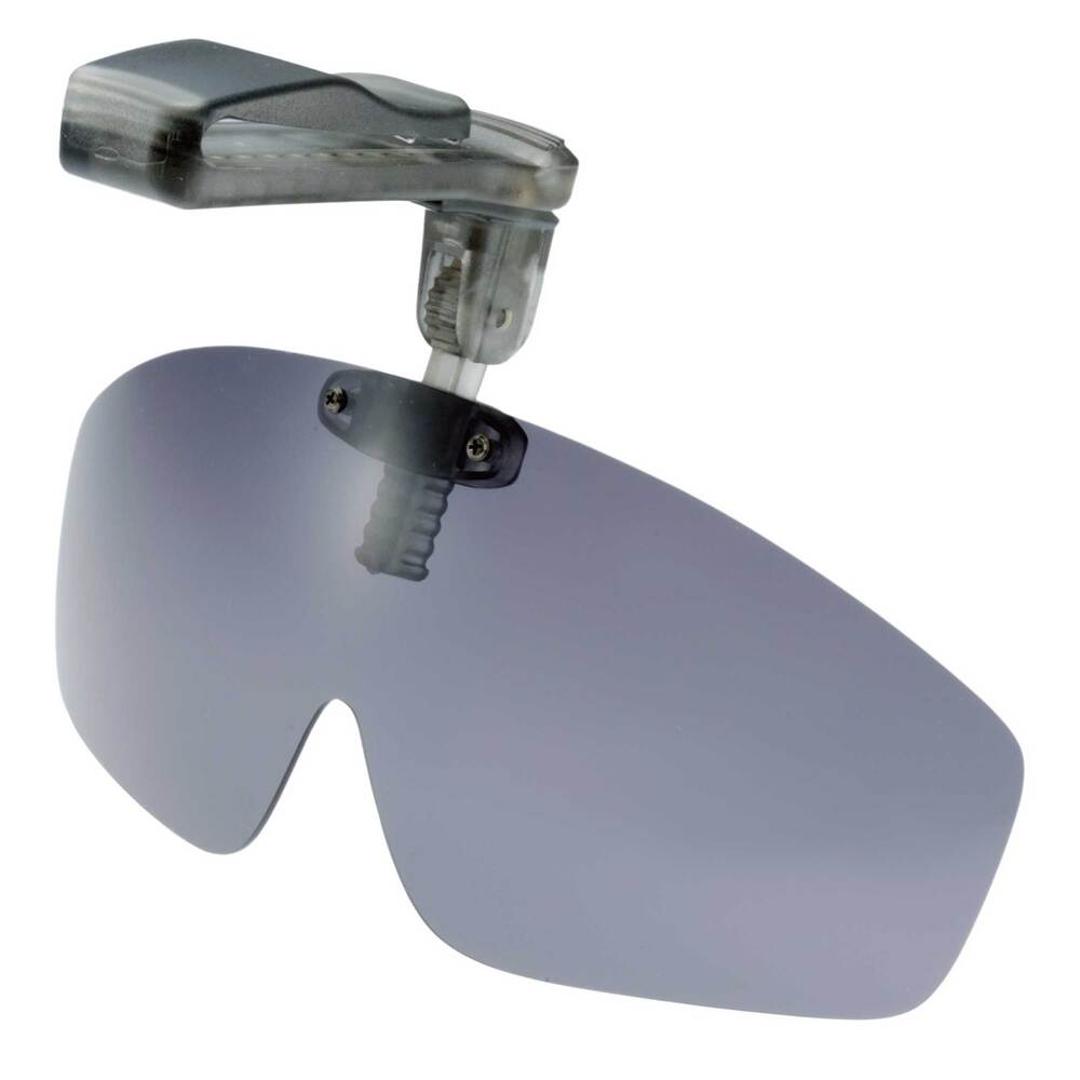 冒険王 サングラス 帽子用 通販 偏光グラス 偏光サングラス クリップオンサングラス キャップシェーダー 眼鏡 めがね メガネ 帽子に装着 帽子につける 帽子対応 クリップオン クリップ UVカット メンズ レディース 軽量 軽い 運転 ドライブ スポーツ 6S.スモーク ・