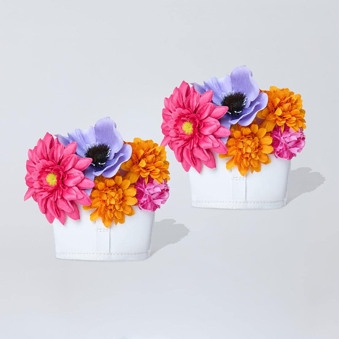 シューアクセサリー 通販 PERO COVER ペロカバー シューチャーム 装飾的アクセサリー シューパーツ シューズアクセサリー スニーカー 男女兼用 おしゃれ 上品 かわいい 靴アクセサリー 靴 くつ シューズ 簡単取付 贈り物 ギフト プレゼント Flower/Mix/White ・