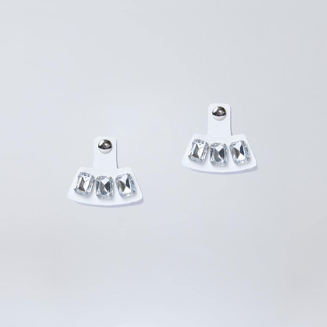 シューアクセサリー 通販 PERO COVER ペロカバー 装飾的アクセサリー シューパーツ シューチャーム シューズアクセサリー おしゃれ 上品 かわいい 男女兼用 スニーカー 簡単取付 靴アクセサリー 靴 くつ シューズ 贈り物 ギフト プレゼント Bijou/Clear/White ・