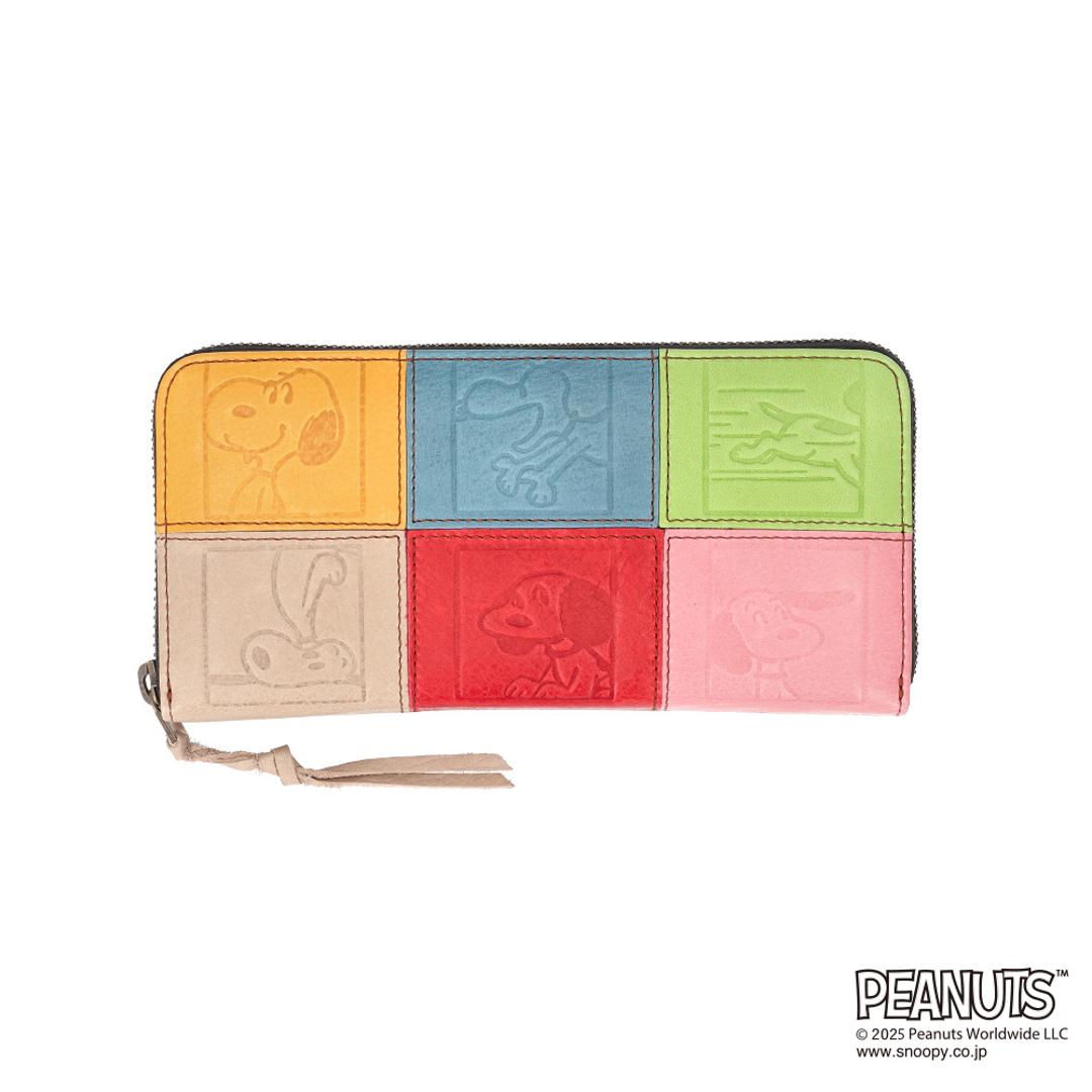 スヌーピー 財布 PEANUTS 73490 通販 長財布 長サイフ ながさいふ なが財布 長さいふ お財布 おさいふ 75周年グッズ レディース ラウンドファスナー 大容量 女性 大人かわいい 女子高生 女性物 カラフル おしゃれ 小銭入れあり レディース財布 PEANUTS ・