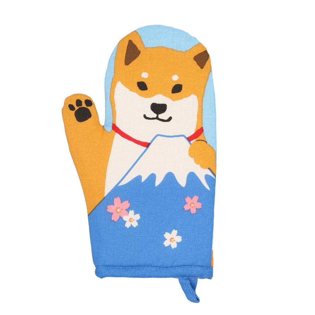 鍋つかみ ミトン 通販 キッチンミトン なぺつかみ 片手ミトン カフェミトン グリルミトン ウレタンフォーム pea pod ピーポッド キッチン用品 台所 キッチン かわいい 可愛い チェック おしゃれ オシャレ 雑貨 大人 ギフト 贈り物 さくらふじしばた/ブルー ・