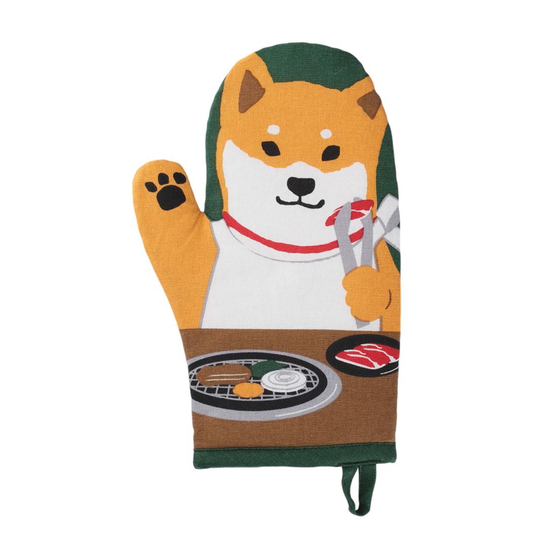 鍋つかみ ミトン 通販 キッチンミトン なぺつかみ 片手ミトン カフェミトン グリルミトン ウレタンフォーム pea pod ピーポッド キッチン用品 台所 キッチン かわいい 可愛い チェック おしゃれ オシャレ 雑貨 大人 ギフト 贈り物 やきにくですか/グリーン ・