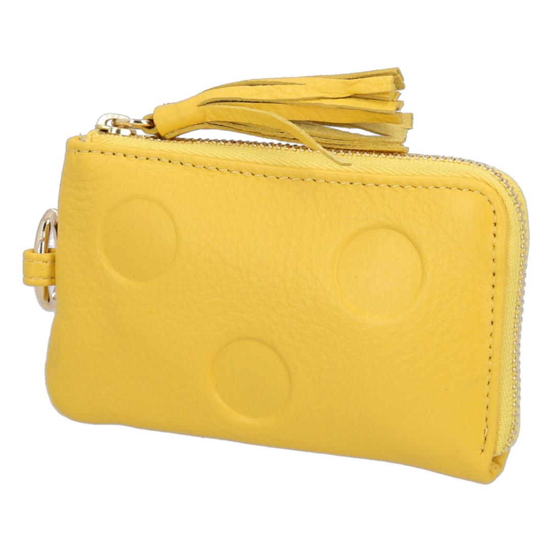 perche ペルケ キーケース 08-06-03913 通販 カードケース 一体型 小銭入れ カード入れ コインケース カードウォレット 小物入れ キー ケース クレジットカードケース レザー 牛革 レディース ブランド かわいい 大人 女性用 レディース財布 イエロー ・