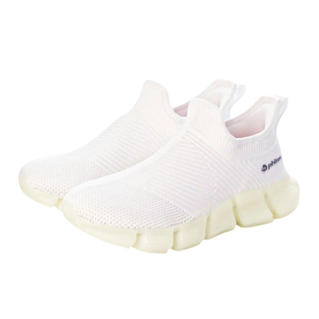 ファイテン スニーカー レディース 通販 phiten 靴 phl004 スリッポン 厚底 シューズ 疲れない 軽量 厚底スニーカー レディース靴 ウォーキング ウオーキング 履きやすい靴 履きやすい 疲れない靴 女性 きれいめ メンズ かわいい おしゃれ アイボリー 23cm