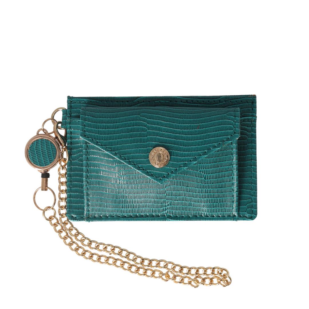 パスケース リール付き レディース 通販 定期入れ 定期券入れ パス ケース 女の子 小銭入れ コインケース 小物入れ 通勤 通学 おしゃれ かわいい シンプル 無地 合皮 大人可愛い Pisoraro ピソラロ PR36 レディースファッション 195.BLUEGREEN ・