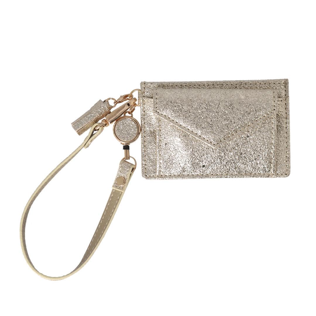 パスケース リール付き レディース 通販 定期入れ 定期券入れ パス ケース 女の子 小銭入れ コインケース 小物入れ 通勤 通学 おしゃれ かわいい シンプル 無地 合皮 大人可愛い Pisoraro ピソラロ PR36 レディースファッション 36.GOLD ・