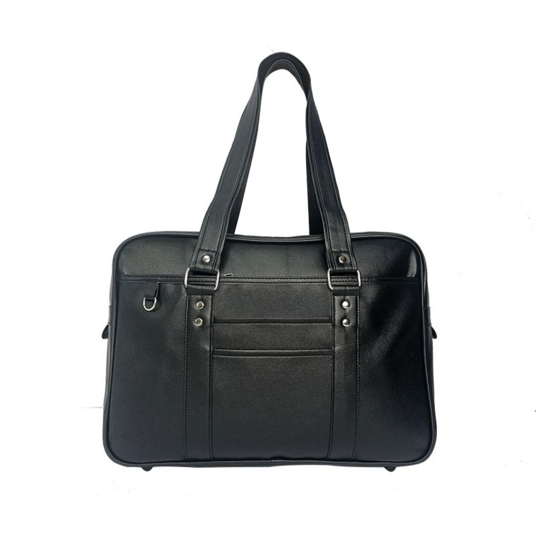 スクールバッグ 合皮 通販 学生カバン 学生鞄 スクバ 通学バッグ バッグ 鞄 かばん 女子高生 高校生 中学生 学生 男子 女子 かわいい おしゃれ スクールボストン 手提げ ショルダー 肩掛け 軽い シンプル 大容量 通学 新学期 入学 進学 日帰り 旅行 ブラック×Aタイプ ・