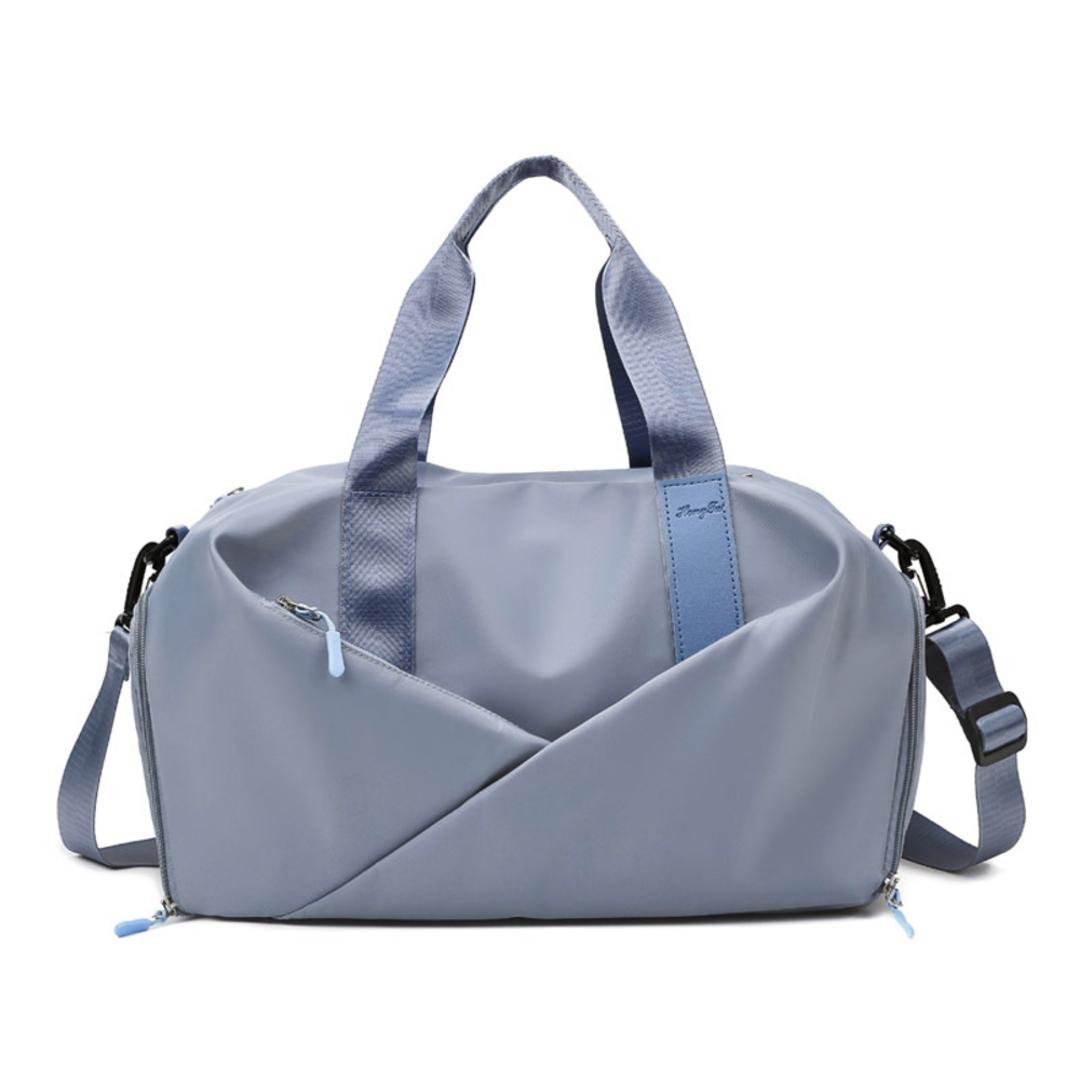 ボストンバッグ レディース 旅行 軽量 通販 修学旅行 ボストン ショルダーバッグ 1泊 2泊 かわいい ジムバッグ 靴入れ ポケット シューズ入れ ジム フィットネス スポーツバッグ 旅行バッグ 旅行カバン 旅行鞄 旅行 スモークブルー 【即日発送】Mサイズ