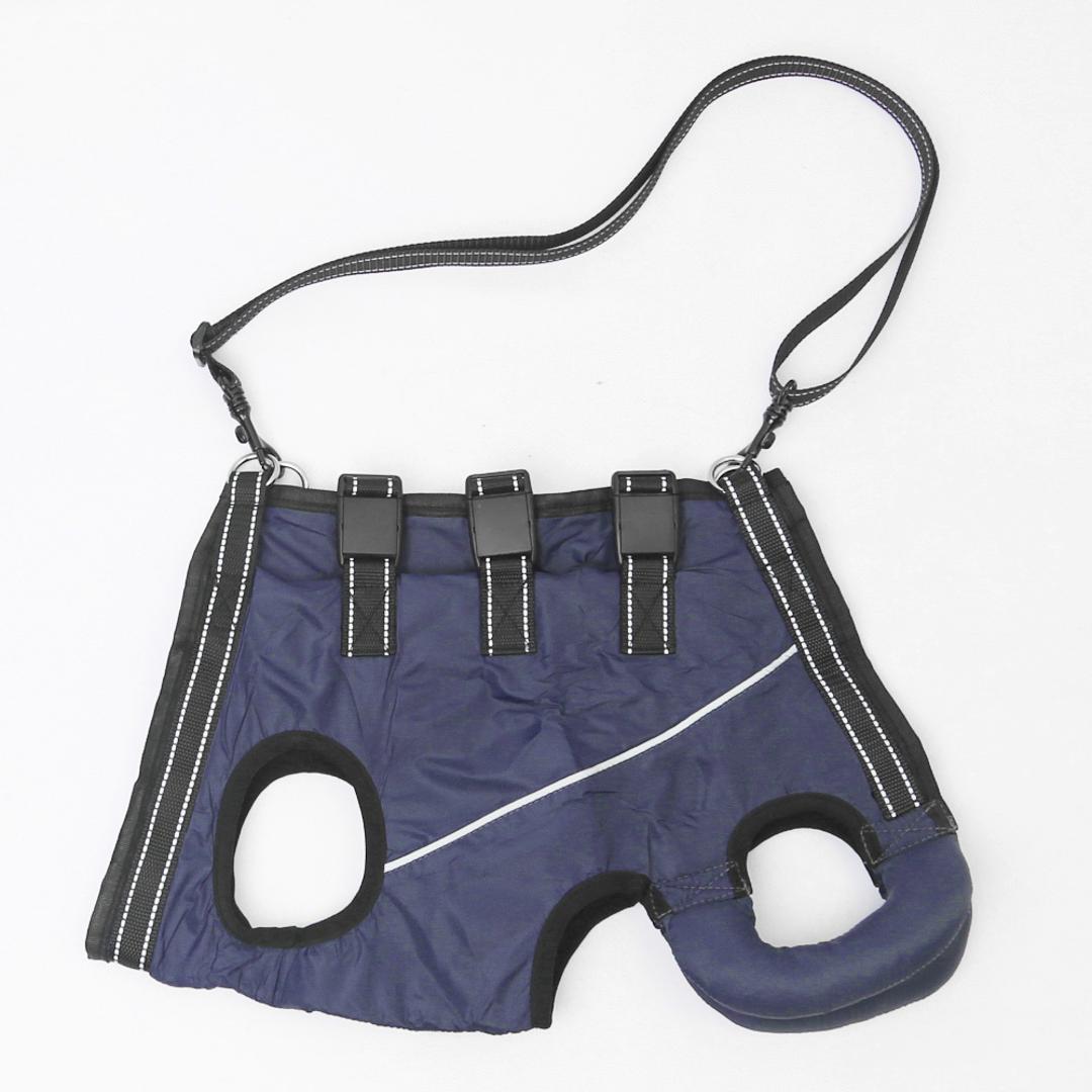 犬 ハーネス 介護用 通販 介護用ハーネス 歩行補助ハーネス 犬用ハーネス 歩行補助 全身サポート 歩行 前足 後ろ足 補助 ペット用 脱着簡単 柔らかい 通気性 反射材 介護 小型犬 中型犬 老犬 リハビリ 怪我 手術 快復中 病気 ネイビー 【即日発送】Sサイズ
