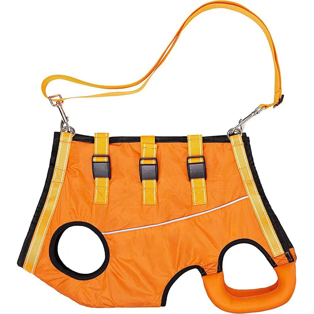 犬 ハーネス 介護用 通販 介護用ハーネス 歩行補助ハーネス 犬用ハーネス 歩行補助 全身サポート 歩行 前足 後ろ足 補助 ペット用 脱着簡単 柔らかい 通気性 反射材 介護 小型犬 中型犬 老犬 リハビリ 怪我 手術 快復中 病気 オレンジ 【即日発送】Sサイズ