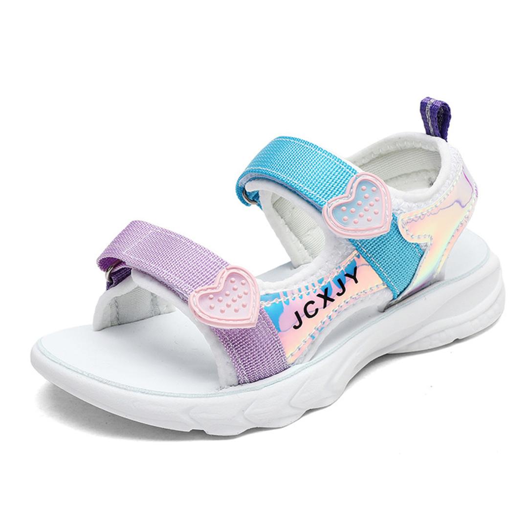キッズ サンダル 通販 スポーツサンダル ビーチサンダル 子ども靴 前あき アクアシューズ 子供靴 ウォーターシューズ 女の子 こども用 かわいい 可愛い 軽い 歩きやすい 脱ぎ履き簡単 おしゃれ 旅行 アウトドア 通園 通学 ギフト Aタイプ 【即日発送】28(19cm)