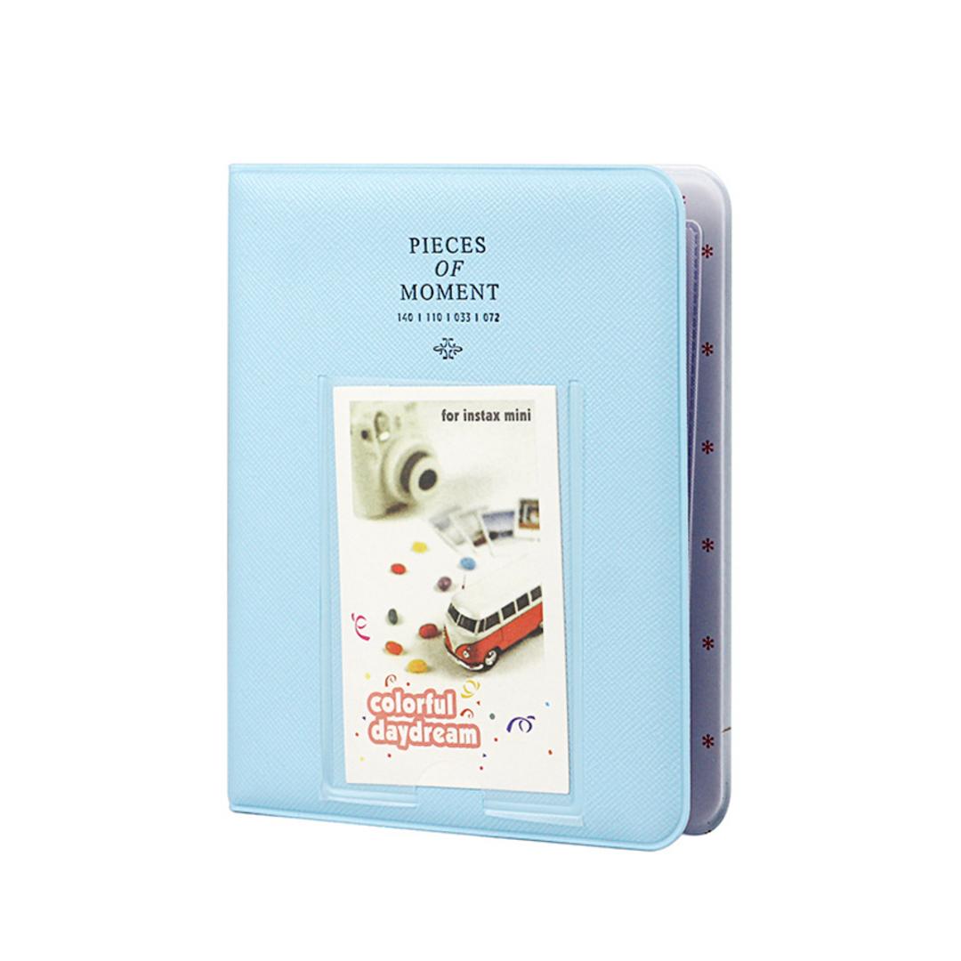 チェキ アルバム 64枚 通販 写真 フォトアルバム フォトブック チェキアルバム 写真整理 チェキ用アルバム インスタントカメラ おしゃれ かわいい 可愛い 高校生 女の子 女子 子供 キッズ ギフト ブルー ・