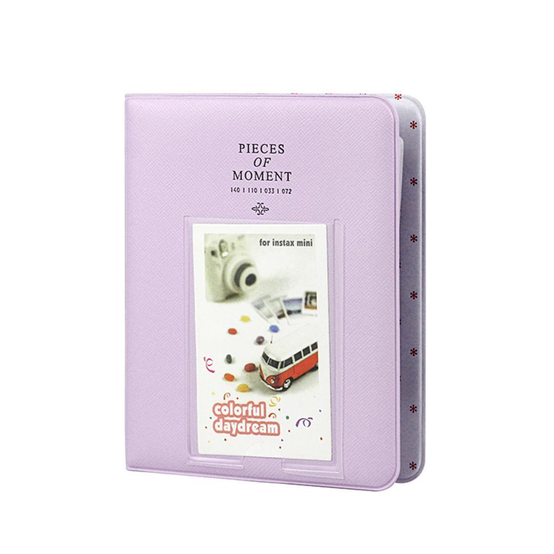チェキ アルバム 64枚 通販 写真 フォトアルバム フォトブック チェキアルバム 写真整理 チェキ用アルバム インスタントカメラ おしゃれ かわいい 可愛い 高校生 女の子 女子 子供 キッズ ギフト パープル ・