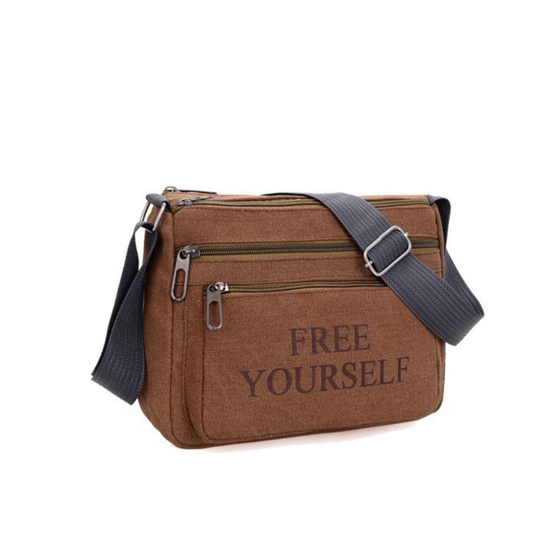 ショルダーバッグ 小さめ 斜めがけ メンズ 通販 ショルダーバック ショルダー バッグ 斜めがけ バック 斜め掛けバッグ 斜めがけバッグ キャンバス 横型 かっこいい シンプル カジュアル 大容量 通勤 通学 サブバッグ 旅行 自転車 アウトドア メンズバッグ ブラウン ・