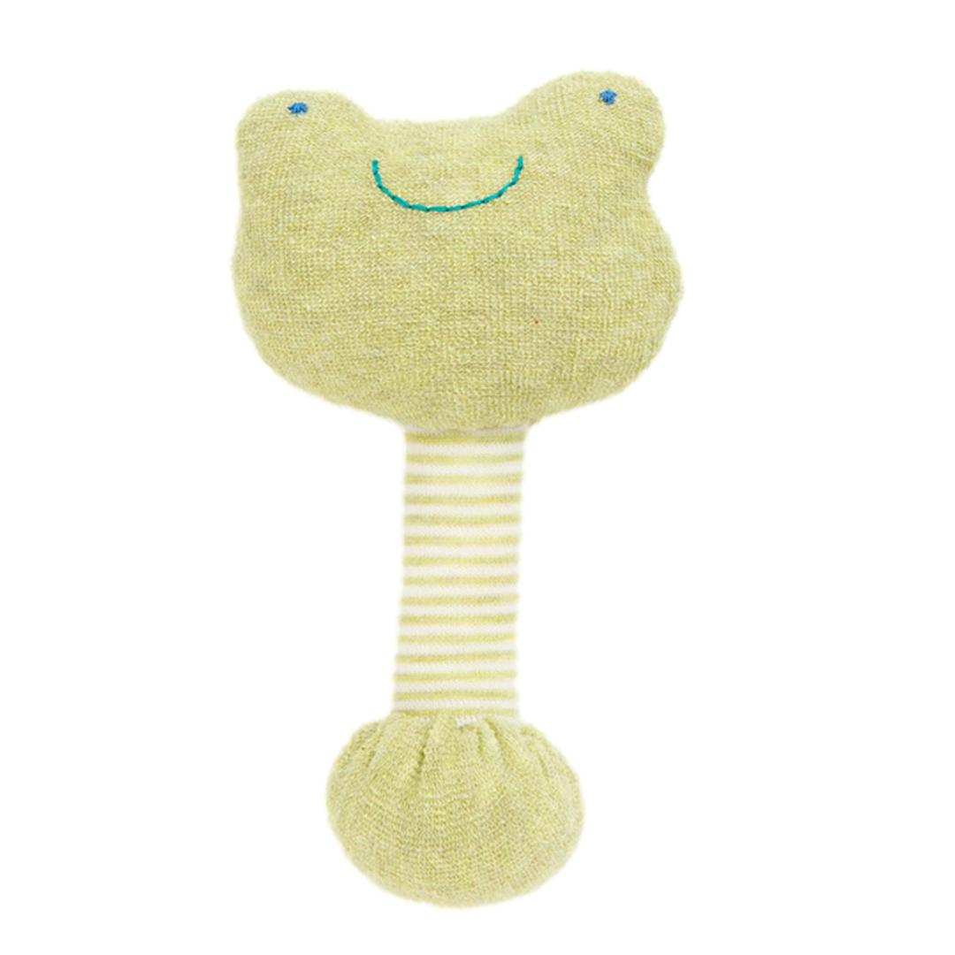 pompkins baby カエル 通販 がらがら ガラガラスティック 鈴入り かえる 蛙 POMPKINS ポプキンズ ハンドメイド オーガニックコットン100% 赤ちゃん 磯企画 ハンドメイド おもちゃ 日本製 出産祝い プレゼント ギフト ベビー用品 かえる ・