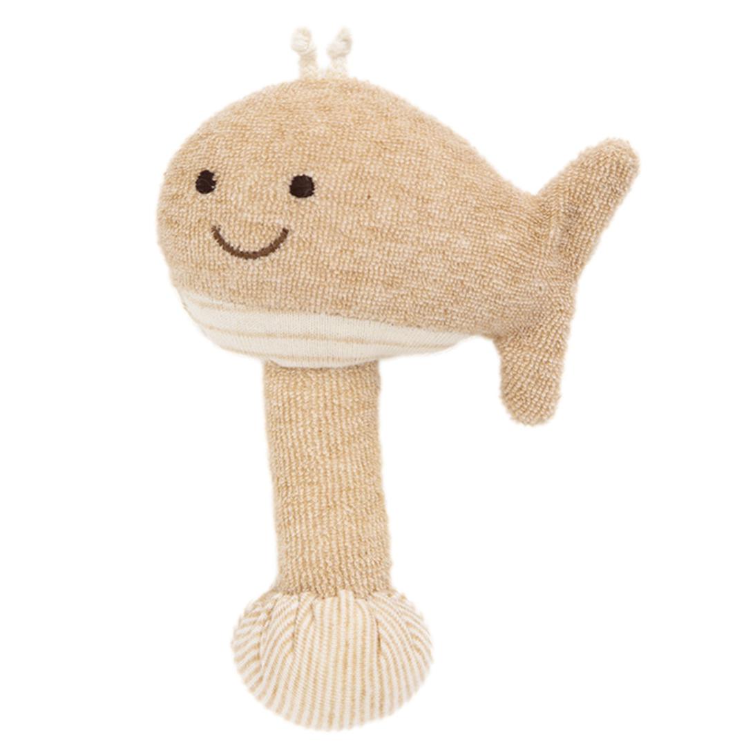 pompkins baby カエル 通販 がらがら ガラガラスティック 鈴入り かえる 蛙 POMPKINS ポプキンズ ハンドメイド オーガニックコットン100% 赤ちゃん 磯企画 ハンドメイド おもちゃ 日本製 出産祝い プレゼント ギフト ベビー用品 くじらブラウン ・