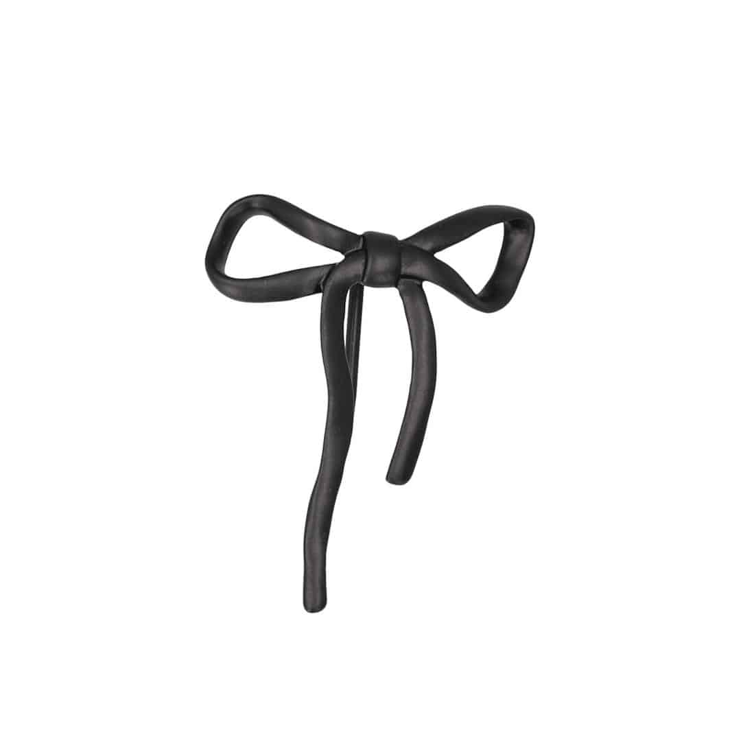ポニーフック かわいい 通販 ヘアアクセサリー ヘアアレンジ ヘアフック ヘアーカフス 髪飾り レディース おしゃれ 可愛い 大人っぽい まとめ髪 ワンポイント 上品 エレガント 髪留め 二次会 結婚式 入学式 卒業式 ギフト メタルリボン/ブラック ・