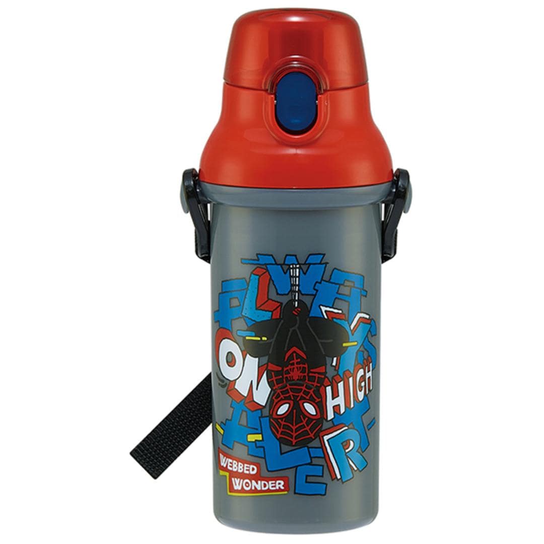 水筒 キッズ 直飲み 通販 抗菌 480ml ワンタッチボトル 大容量 プラスチック製 子ども こども 子供 ショルダー ベルト 食洗 食洗機 通園 通学 小学生 小学校 かわいい SPIDERCOMI ・