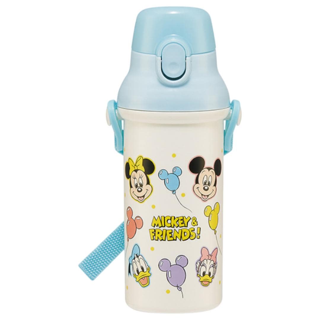 水筒 キャラクター キッズ 480ml 通販 直飲み 食洗機 かわいい ワンタッチ 子供 子ども 男の子 女の子 食洗機対応 軽量 子供用水筒 マグボトル SKATER スケーター かっこいい 可愛い 幼稚園 小学生 ショルダーベルト おしゃれ ギフト ミッキー&フレンズ風船 ・