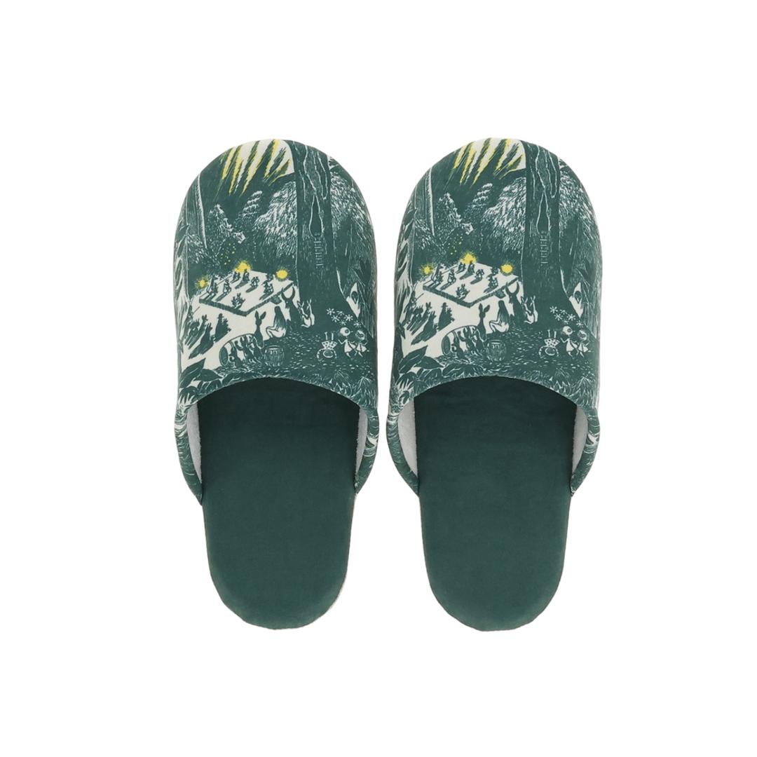 スリッパ レディース 通販 ルームシューズ キャラクター ルームスリッパ 室内履き 室内ばき 部屋ばき 室内 シューズ 洗える 北欧 綿100% コットン 来客用 ギフト 贈り物 キャラクターグッズ 生活雑貨 かわいい おしゃれ ムーミン/踊る森 ・