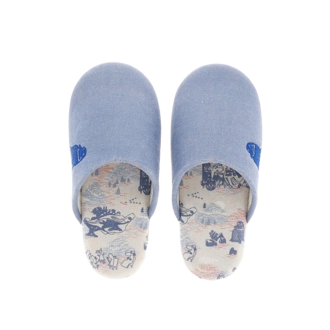 スリッパ レディース 通販 ルームシューズ キャラクター ルームスリッパ 室内履き 室内ばき 部屋ばき 室内 シューズ 洗える 北欧 綿100% コットン 来客用 ギフト 贈り物 キャラクターグッズ 生活雑貨 かわいい おしゃれ ムーミン/晩夏 ・