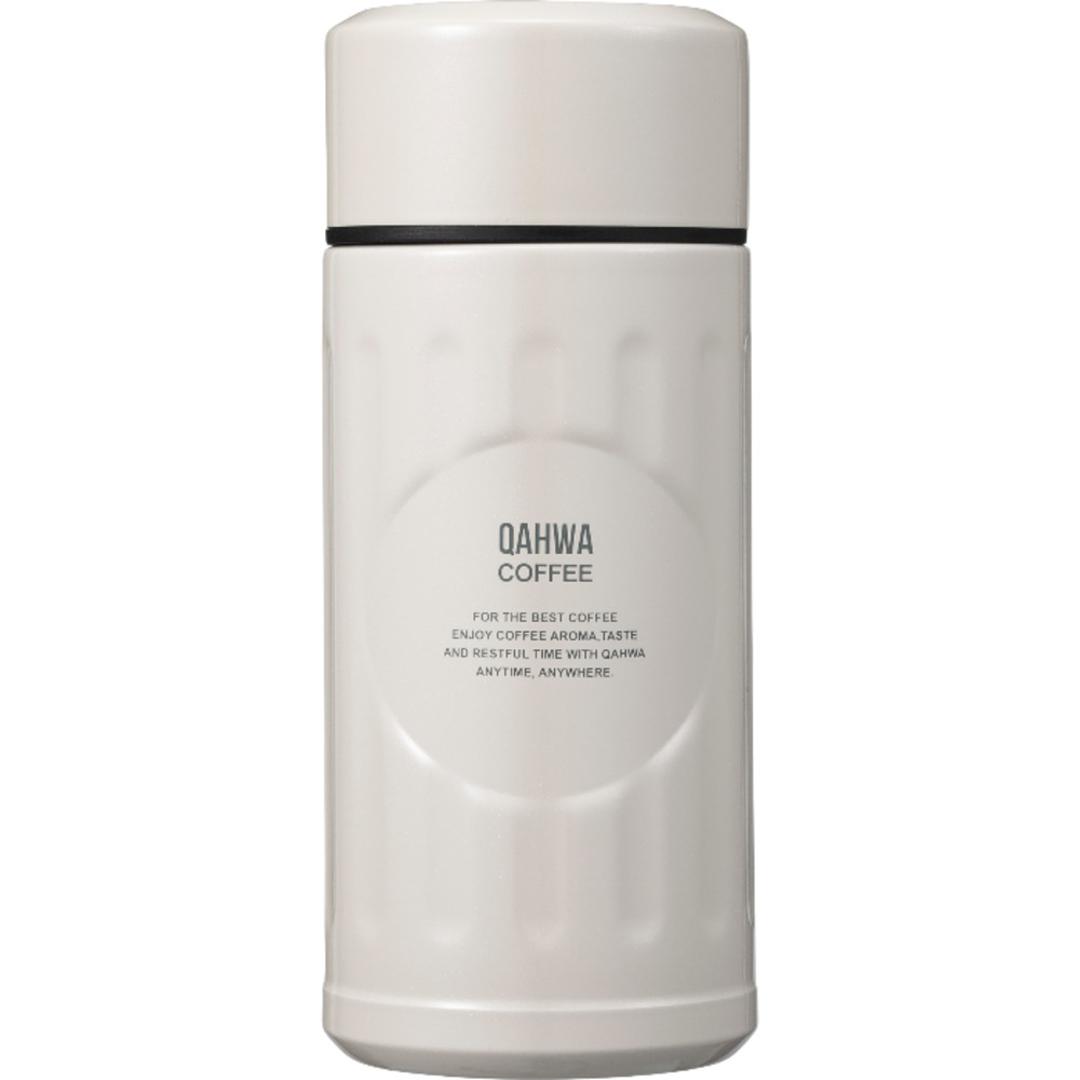 カフア コーヒーボトル 200ml 通販 コーヒーボトルmini qahwa 直飲み ボトル 水筒 保温 保冷 マグボトル ミニサイズ ステンレスボトル コーヒー専用水筒 珈琲専用ボトル コーヒー専用の水筒 コーヒー専用ボトル テフロン加工 おしゃれ 小さめ アイボリー ・