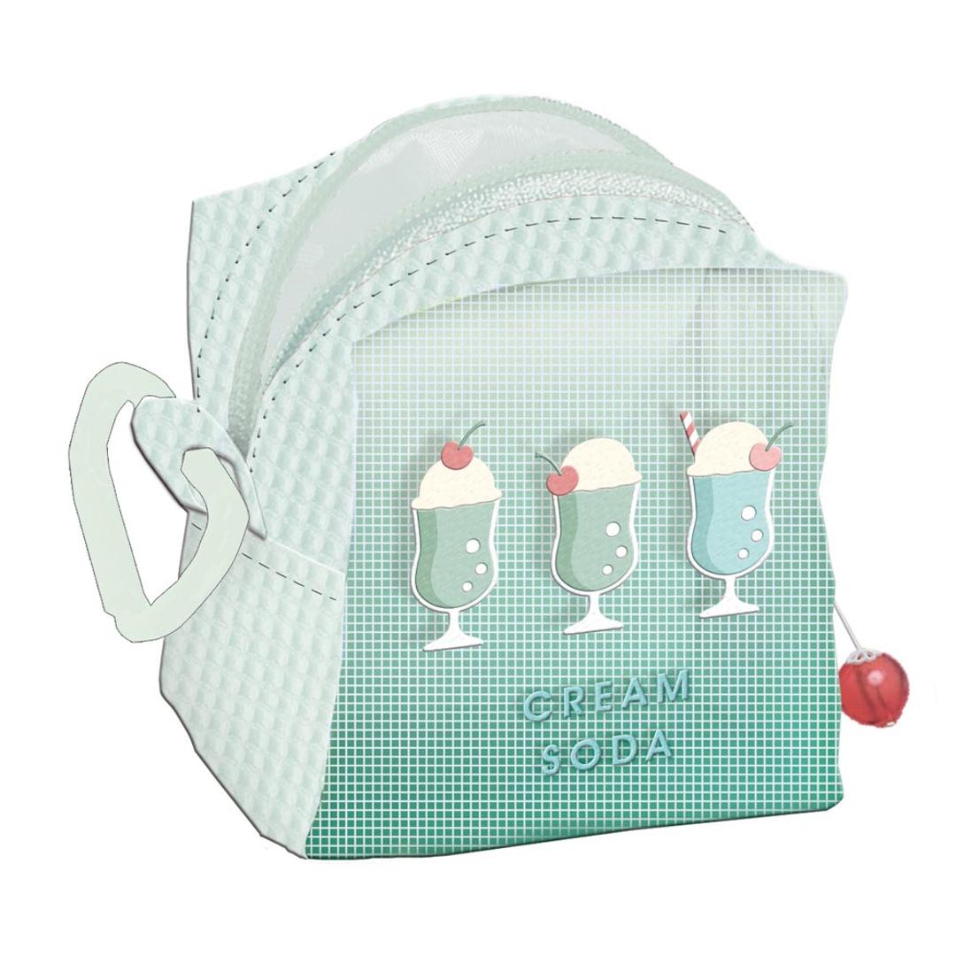 カラビナ ミニ ポーチ 通販 ミニポーチ カラビナ付き 化粧ポーチ コスメポーチ メイクポーチ 小物入れ 小さめ レディース 女性 女の子 コンパクト クーリア リップ 化粧品 可愛い かわいい おしゃれ オシャレ 持ち運び 旅行 ギフト クリームソーダミント ・