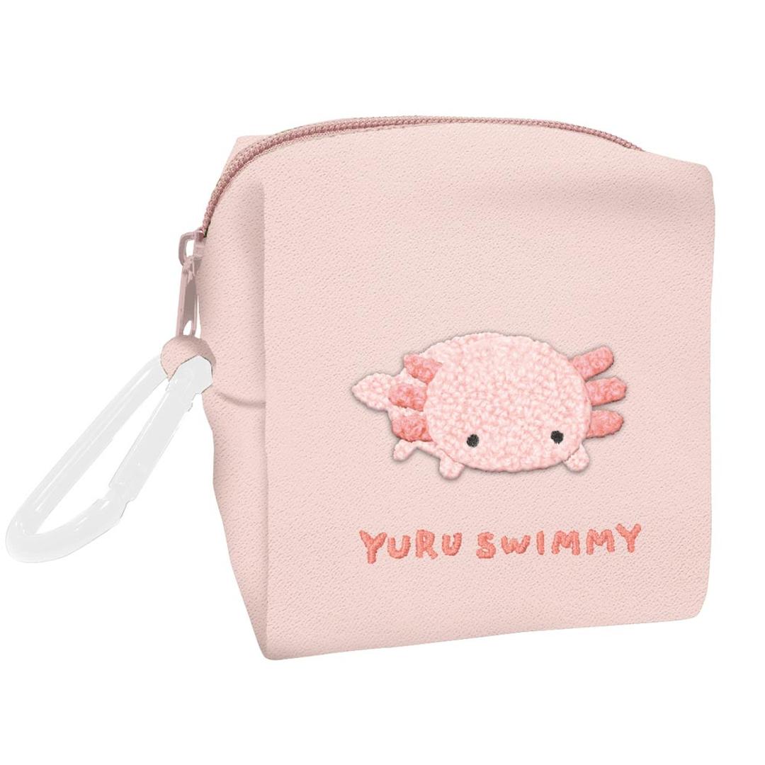 カラビナ ミニ ポーチ 通販 ミニポーチ カラビナ付き 化粧ポーチ コスメポーチ メイクポーチ 小物入れ 小さめ レディース 女性 女の子 コンパクト クーリア リップ 化粧品 可愛い かわいい おしゃれ オシャレ 持ち運び 旅行 ギフト ゆるすいみーウーパールーパー ・