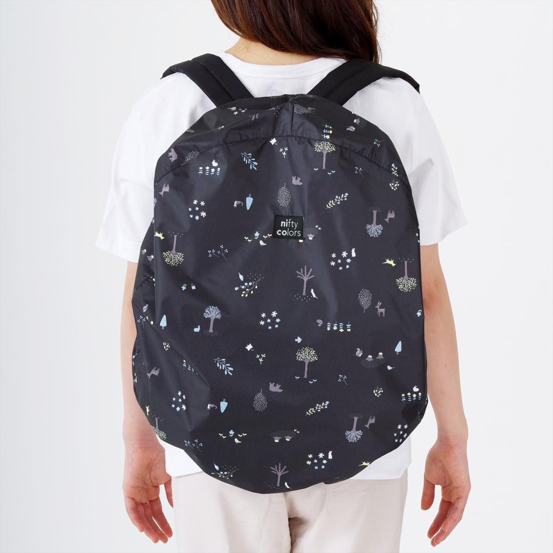 nifty colors バックパック レインカバー 通販 バックパックカバー カバー バスケットカバー リュックカバー かごカバー ニフティカラーズ バスケット 折りたたみ 折り畳み 2WAY 撥水 シンプル レイングッズ かわいい 可愛い おしゃれ フォレスト ・