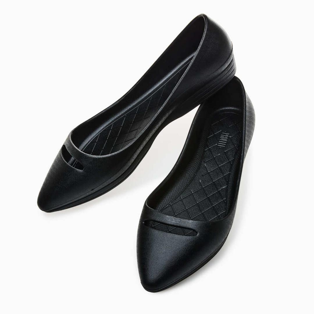 リカバリーサンダル パンプス 通販 フラットパンプス レインパンプス リカバリー PROFEEL プロフィール リカバリーパンプス PRF-001 軽量 軽い 耐水 洗える 履きやすい 歩きやすい 疲れにくい レディースシューズ レディース靴 ブラック S(22.5-23cm)