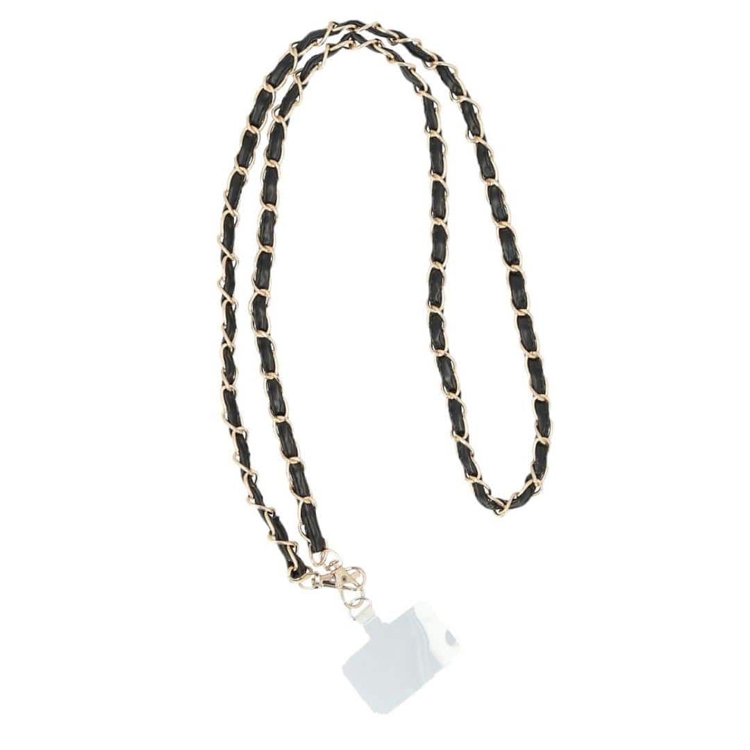 スマホストラップ ショルダー 通販 スマホショルダー スマホ ストラップ チェーンストラップ のみ スマートフォンストラップ ショルダーストラップ チェーン レディース 大人 かわいい おしゃれ 斜めがけ 400277 スマートフォンアクセサリー ブラック ・