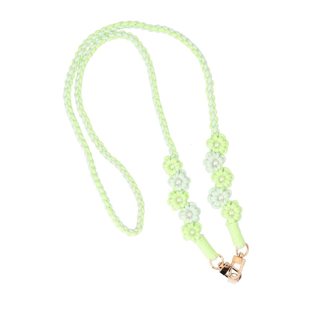 スマホストラップ ショルダー 通販 スマホ ストラップ 編み スマホショルダーストラップ スマートフォンストラップ ショルダーストラップ 綿 コットン かわいい おしゃれ 斜めがけ マクラメフラワー 401441 オシャレ 可愛い スマートフォンアクセサリー グリーン ・