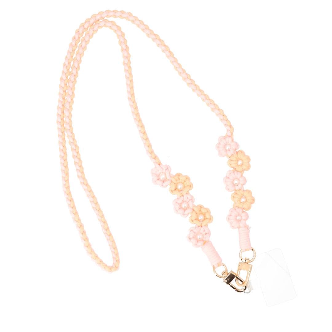 スマホストラップ ショルダー 通販 スマホ ストラップ 編み スマホショルダーストラップ スマートフォンストラップ ショルダーストラップ 綿 コットン かわいい おしゃれ 斜めがけ マクラメフラワー 401441 オシャレ 可愛い スマートフォンアクセサリー ピンク ・