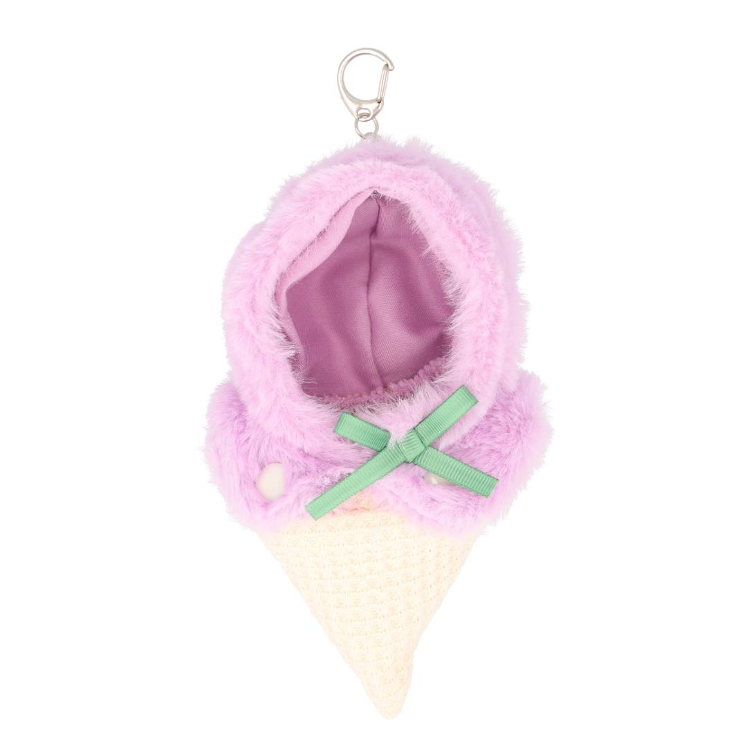ぬい 着ぐるみ アイスクリーム 通販 推し活 アイス ぬいぐるみキーホルダー ぬいぐるみ 服 ぬい服 ポンチョ ぬいポンチョ 10cm 推しぬい ぬい活 Appel Toi アペルトワ チャーム バッグチャーム かわいい 810024 ファッション小物 PURPLE ・