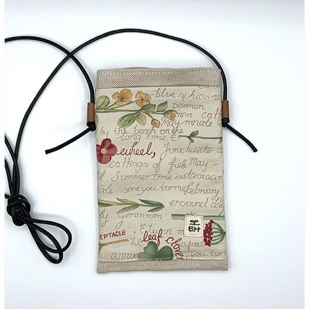 スマホショルダー 斜めがけ 通販 ミニショルダー ポシェット 斜め掛け バッグ バック ミニバッグ ミニバック ミニショルダーバッグ 大人 かわいい おしゃれ レディース メンズ ユニセックス 可愛い 布 ナチュラル エコハーブ EcoHerb RE2-522 ベージュ系 ・