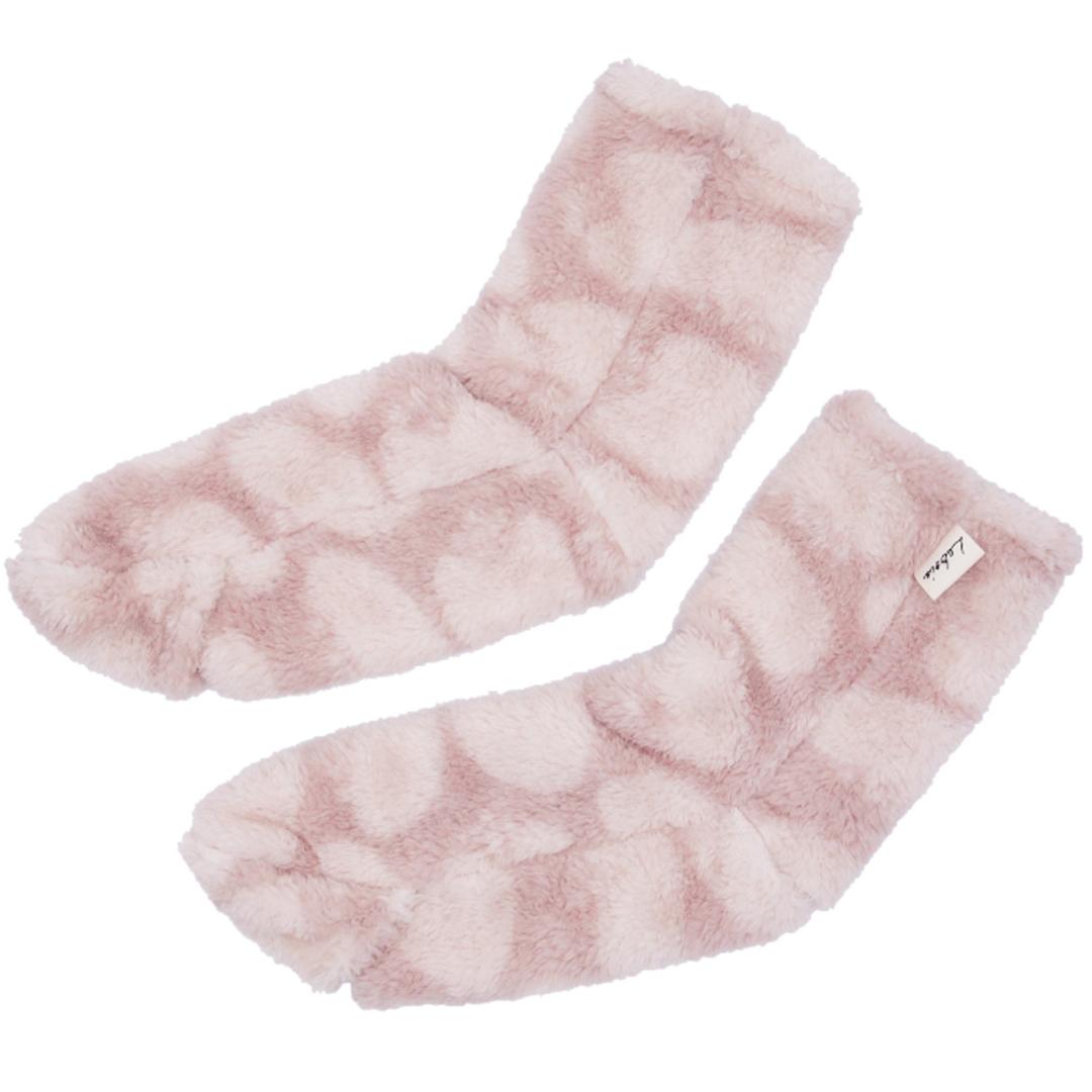 おやすみソックス 通販 おやすみ靴下 ルボア Le bois レッグウォーマー つま先開閉 ルームソックス 靴下 ソックス レディース 冷え対策 あったか 暖かい 夜用 もこもこ 温活 保温 おやすみ ゆったり レッグウェア ルームウェア ナイトウェア フラワーピーチ ・