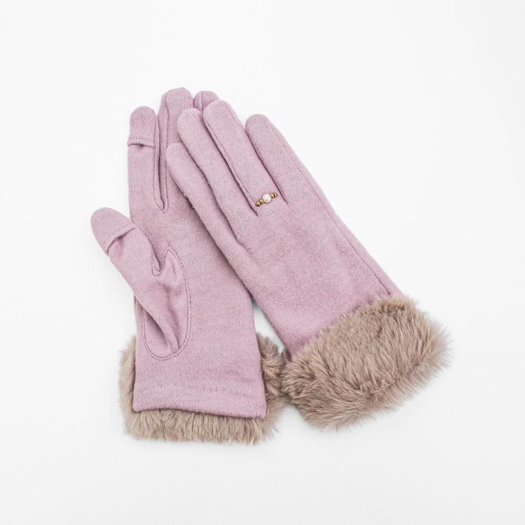 クロダ 手袋 レディース 通販 グローブ 手ぶくろ 暖かい かわいい スマートフォン対応 スマホ 対応 リングビジュー ジャージ 防寒 プレゼント ギフト 女性用 女子 KURODA RM65901L8 ファッション小物 ファッション雑貨 レディース手袋 ピンク 【即日発送】2122cm